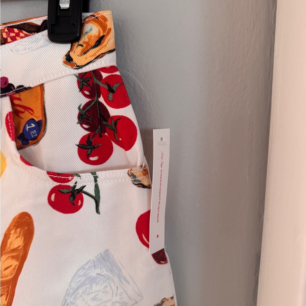 Lisa Says Gah Cream and Red Tomato Print Pants - Picture 5 of 5